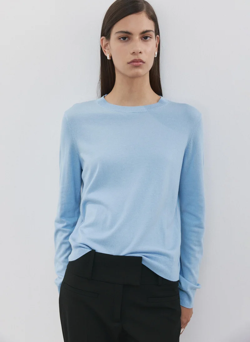 MANGO Round-neck knitted sweater